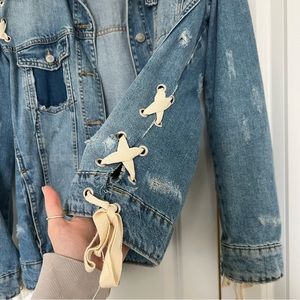 Zara stitched Jean jacket